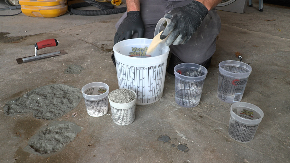 mixing up concrete